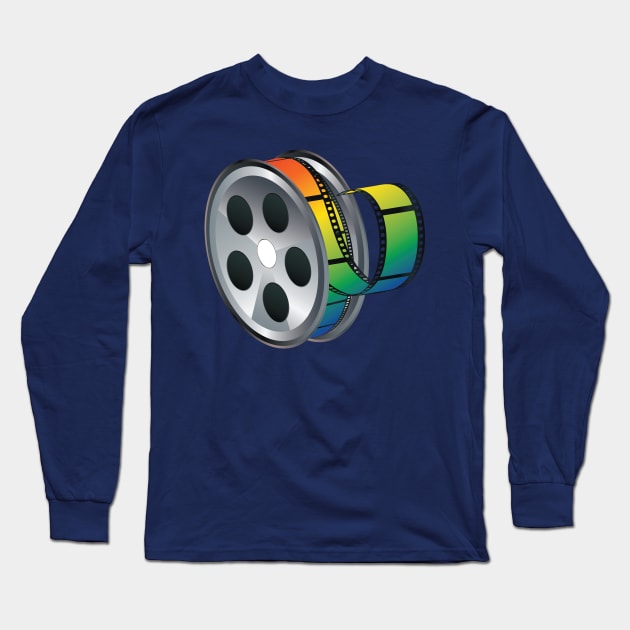 Movie Reel Long Sleeve T-Shirt by AnnArtshock